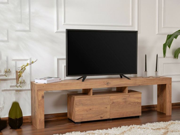 Porta TV pino 180x31x50h cm 2 ante - Andarna