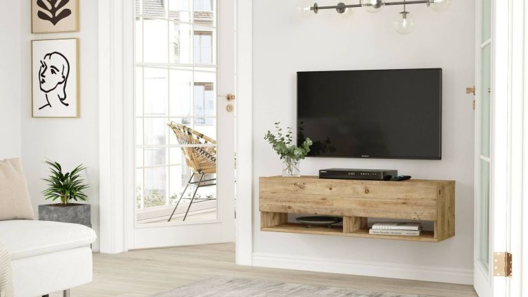 Porta TV quercia 100x31x29h cm in legno - Iva