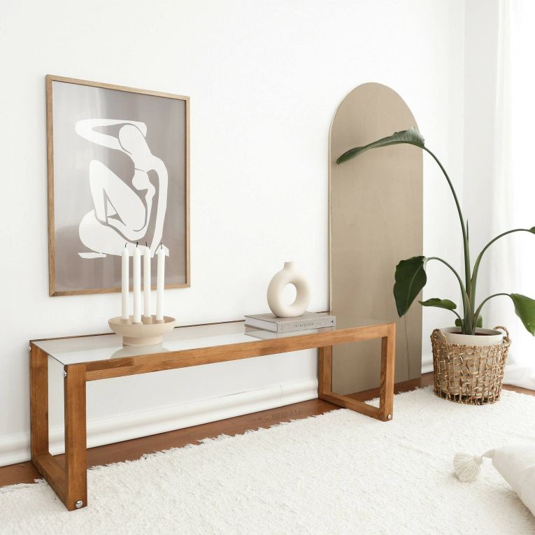 Porta TV quercia 130x40x40h cm in legno - Nanauk