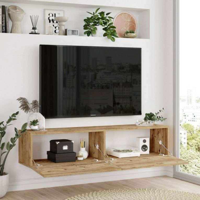 Porta TV quercia 140x31x29h cm 2 ante - Diaspro