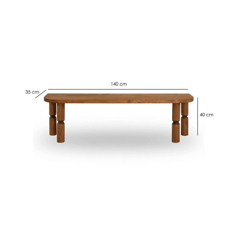 Porta TV quercia 140x35x40h cm in legno - Fengshen