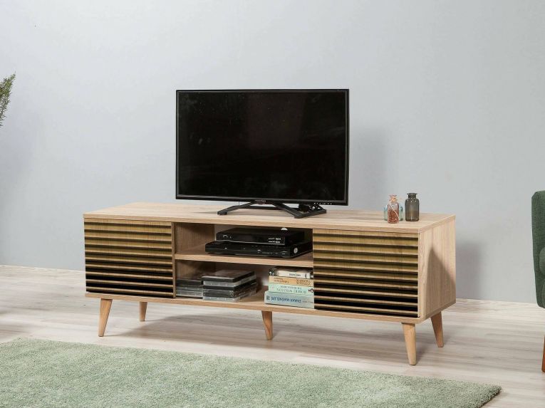 Porta TV quercia 140x40x50h cm 2 ante - Enrica