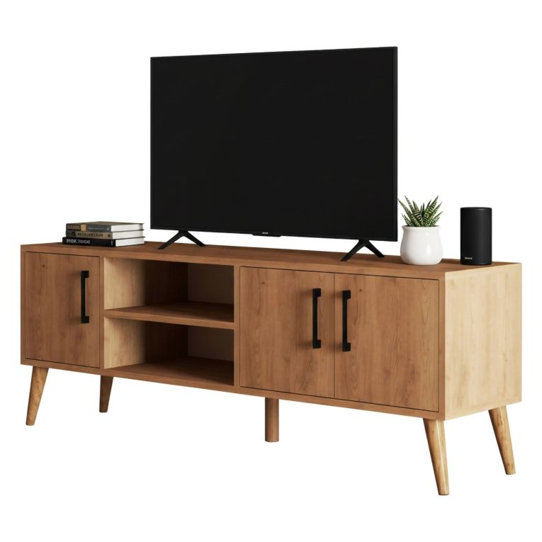 Porta TV quercia 150x34x52h cm 3 ante - Brugine