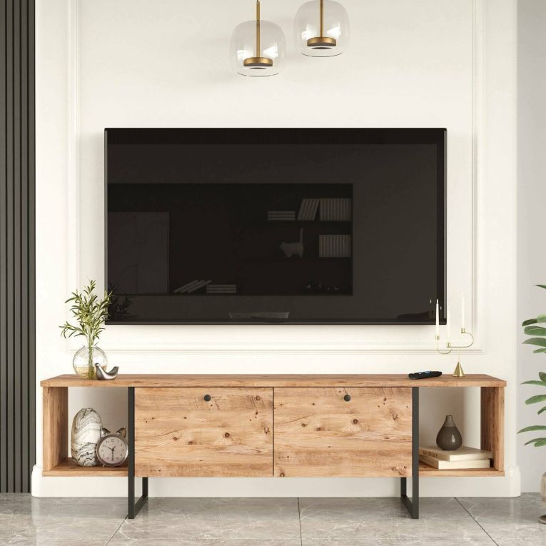 Porta TV quercia 160x40x47h cm 2 ante - Barzana