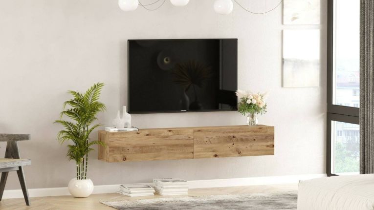 Porta TV quercia 180x31x29h cm 2 ante - Pavone