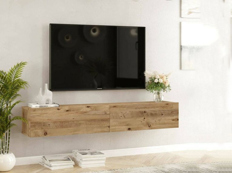 Porta TV quercia 180x31x29h cm 2 ante - Pavone