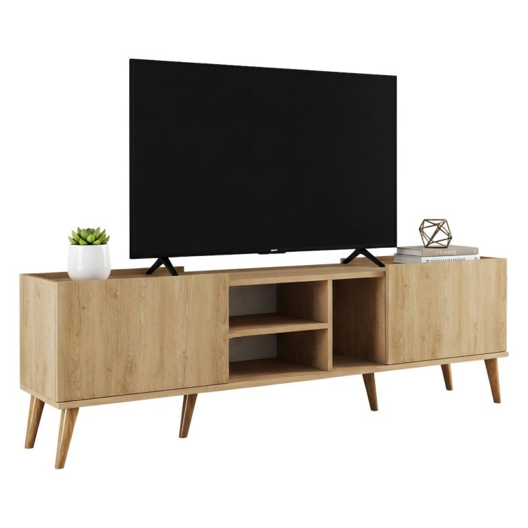 Porta TV quercia 180x34x52h cm 2 ante - Alberona