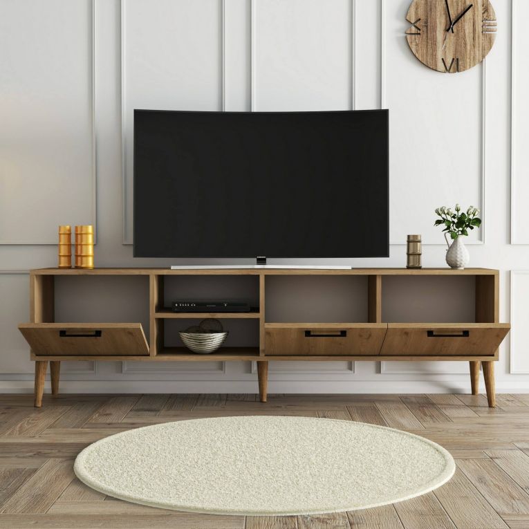 Porta TV quercia 180x35x53h cm 3 ante - Brugine