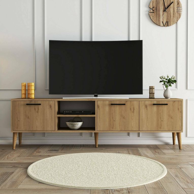 Porta TV quercia 180x35x53h cm 3 ante - Brugine