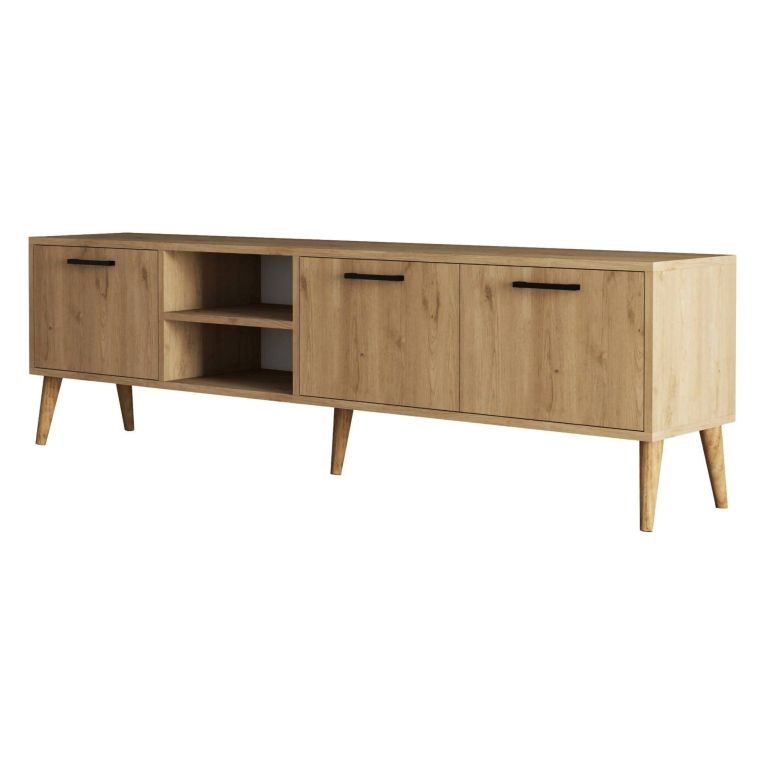 Porta TV quercia 180x35x53h cm 3 ante - Brugine