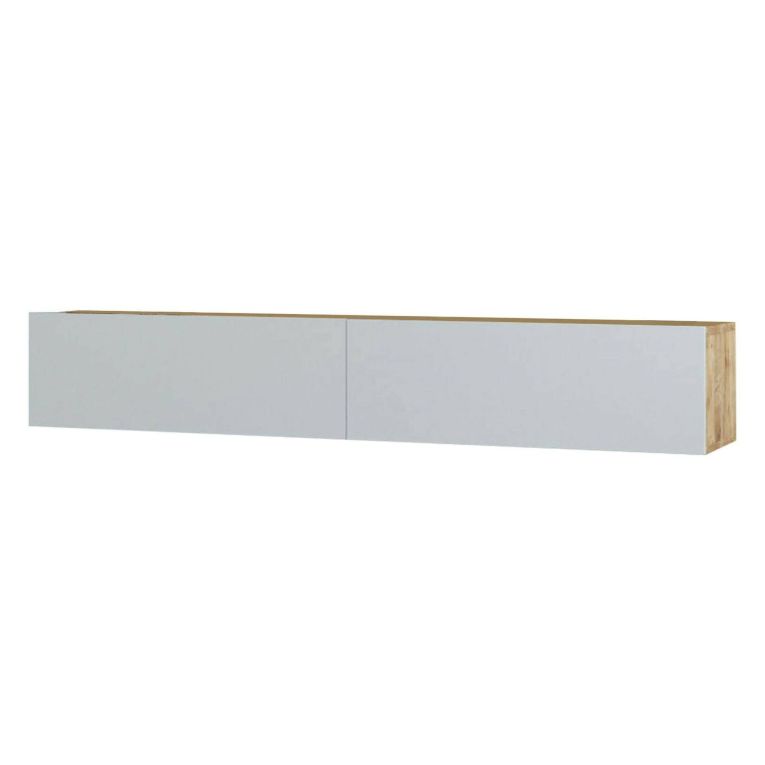 Porta TV quercia e bianco 180x31x29h cm 2 ante - Pavone
