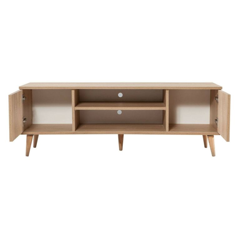 Porta TV quercia e multicolore 140x40x50h cm 2 ante - Enrica