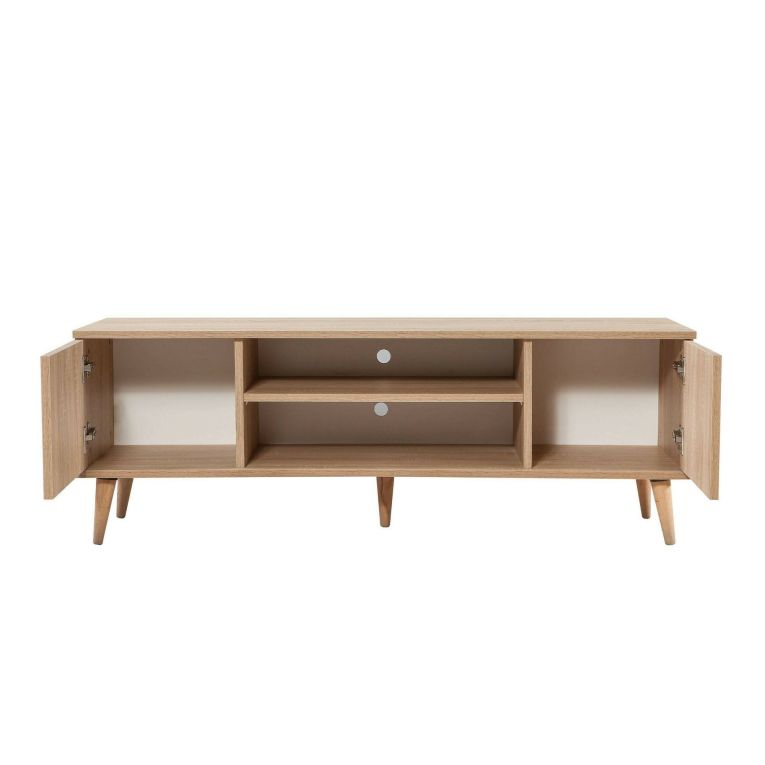 Porta TV quercia e multicolore 140x40x50h cm 2 ante - Enrica
