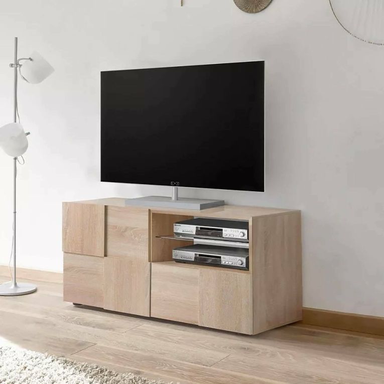 Porta TV rovere 122x43x57h cm in legno - Ward