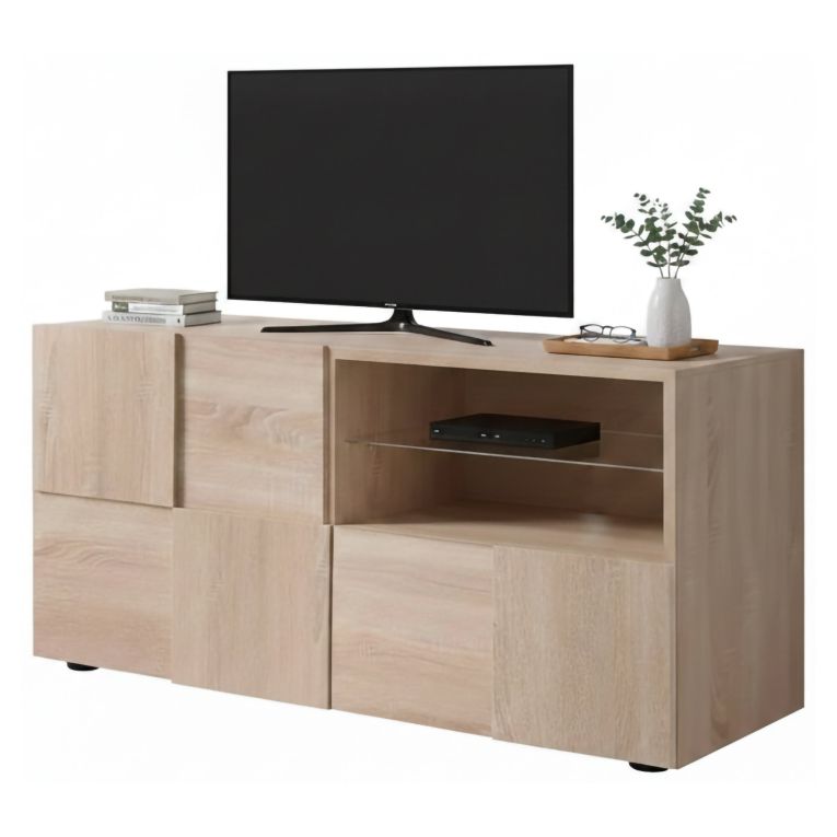 Porta TV rovere 122x43x57h cm in legno - Ward