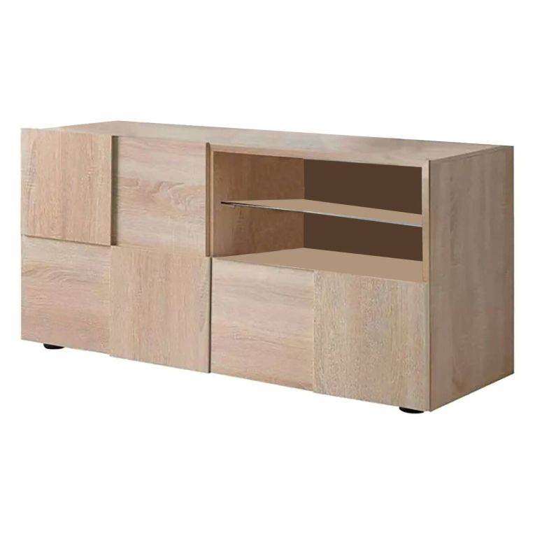 Porta TV rovere 122x43x57h cm in legno - Ward