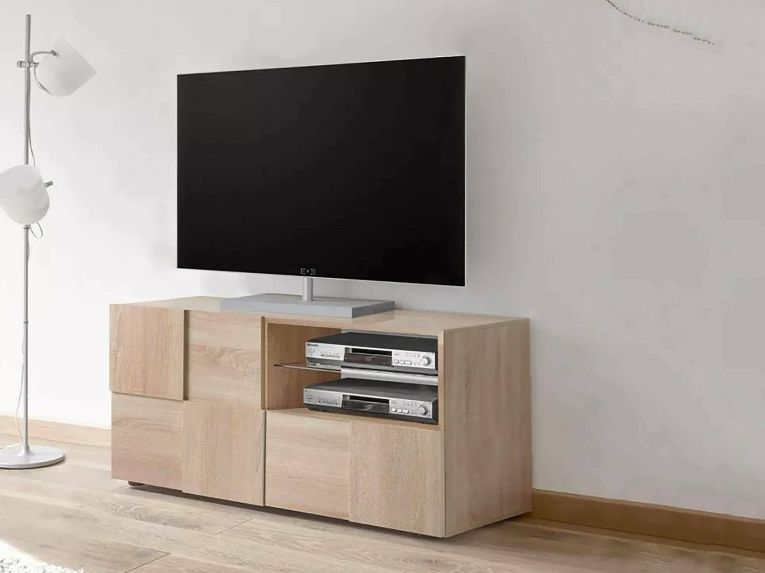 Porta TV rovere 122x43x57h cm in legno - Ward