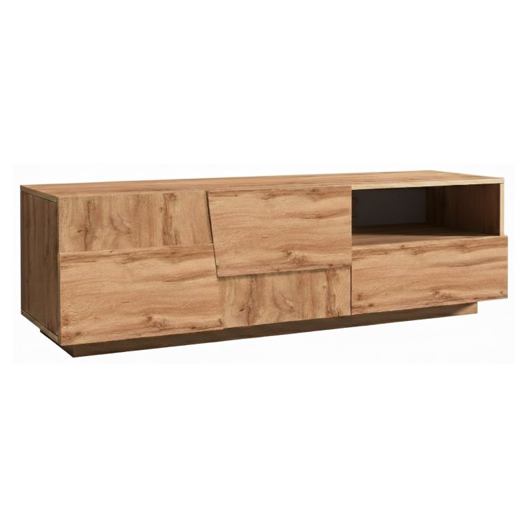 Porta TV rovere 150x44x46h cm 2 ante e 1 cassetto - Cecia