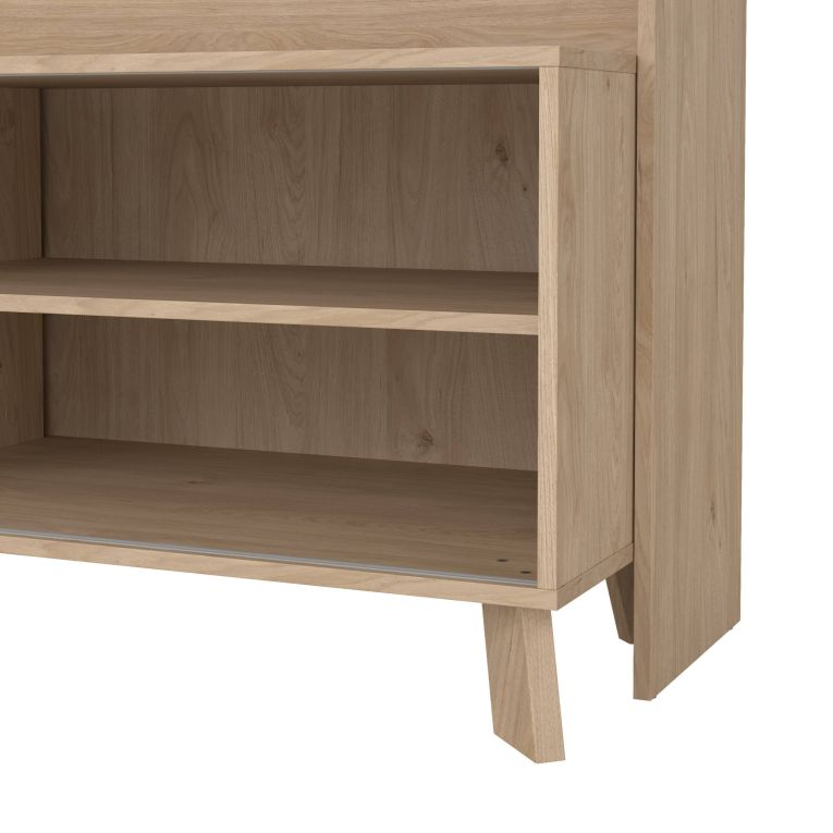 Porta TV rovere e bianco 158x48x180h cm 2 ante - Nicosia
