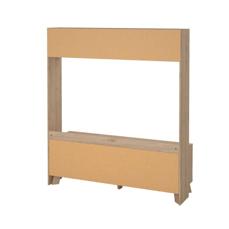 Porta TV rovere e bianco 158x48x180h cm 2 ante - Nicosia