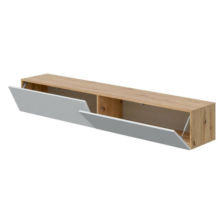 Porta TV rovere nodi e bianco 180x34x28h cm 2 ante - Senectus