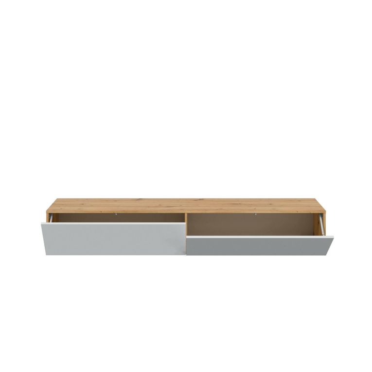 Porta TV rovere nodi e bianco 180x34x28h cm 2 ante - Senectus