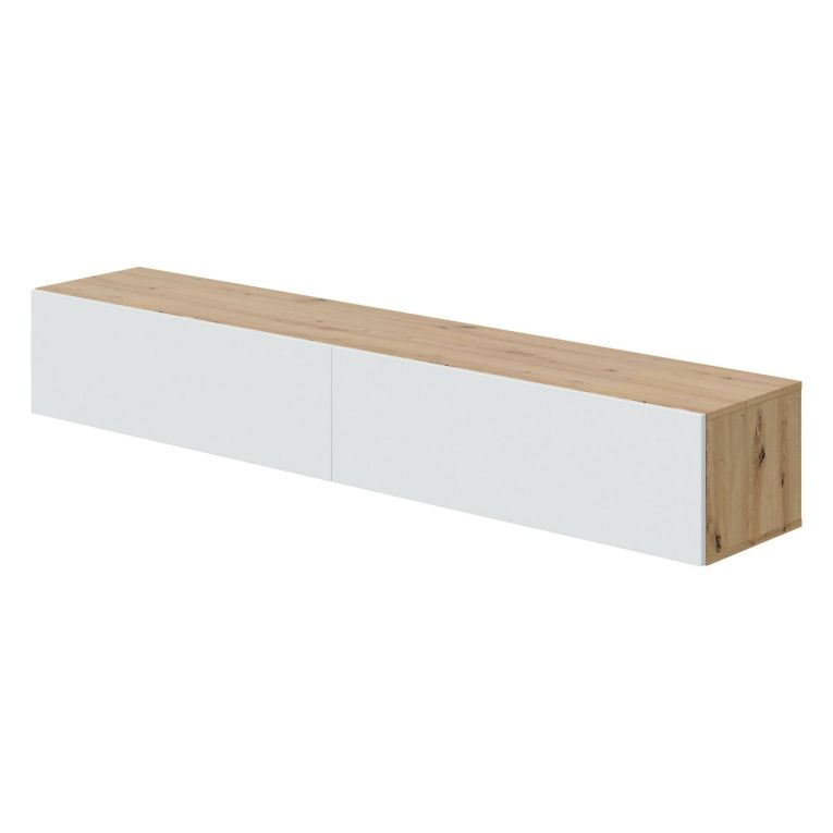 Porta TV rovere nodi e bianco 180x34x28h cm 2 ante - Senectus