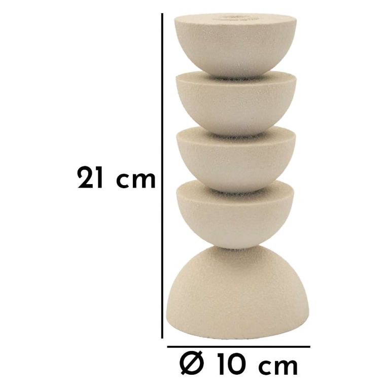Portacandela Bianco Crema Sfumatura Colore Struttura Crema, - Faratite