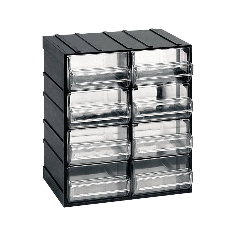Portaoggetti nero con cassetti 19x23h cm - Atanasia