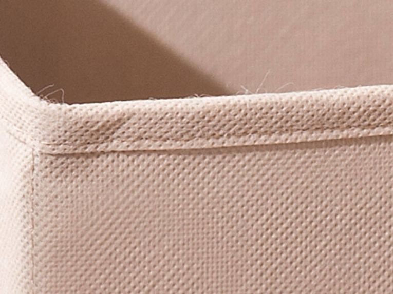 Portaoggetti pieghevole in polipropilene, color beige, cm 32x32x31