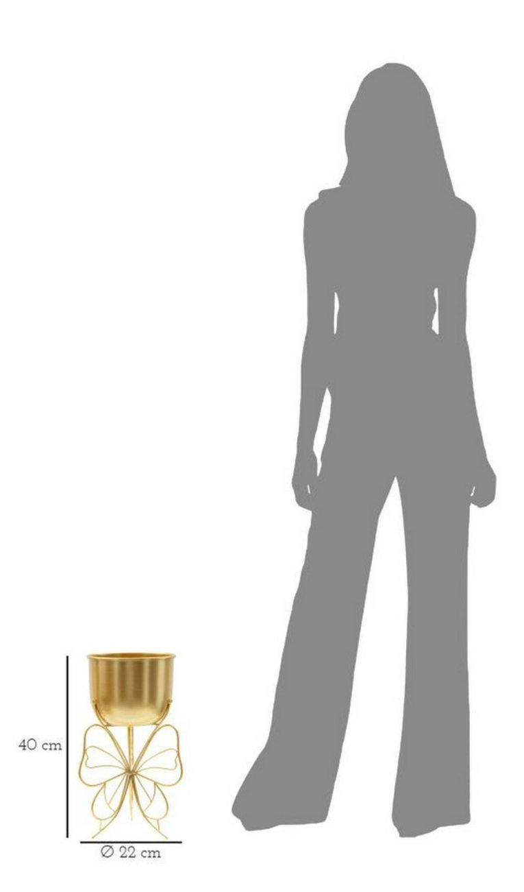 Portavasi Gollans, Complemento d'arredo, Articolo decorativo, Accessorio d'arredo, Oro, 22x22 h40 cm