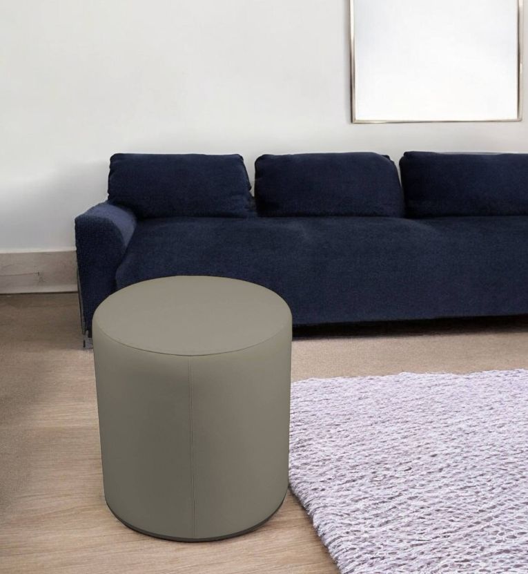 Pouf Abate, Poltrona multiuso, Poltroncina sacco, Pouf poggiapiedi, Made in Italy, 40x40 h42 cm, Tortora