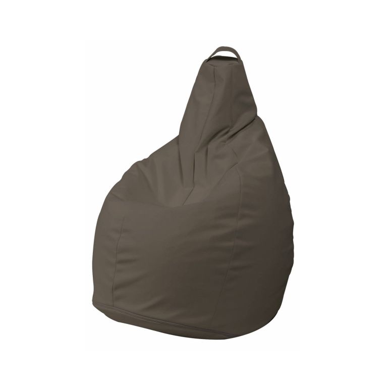 Pouf Abdog, Poltrona multiuso, Poltroncina sacco, Pouf poggiapiedi, Made in Italy, 90x90 h120 cm, Beige