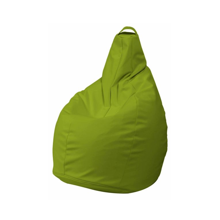 Pouf Abdog, Poltrona multiuso, Poltroncina sacco, Pouf poggiapiedi, Made in Italy, 90x90 h120 cm, Giallo