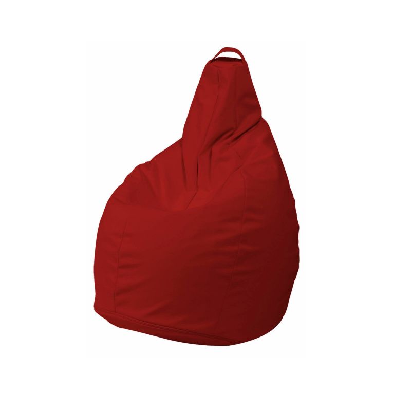 Pouf Abdog, Poltrona multiuso, Poltroncina sacco, Pouf poggiapiedi, Made in Italy, 90x90 h120 cm, Rosso