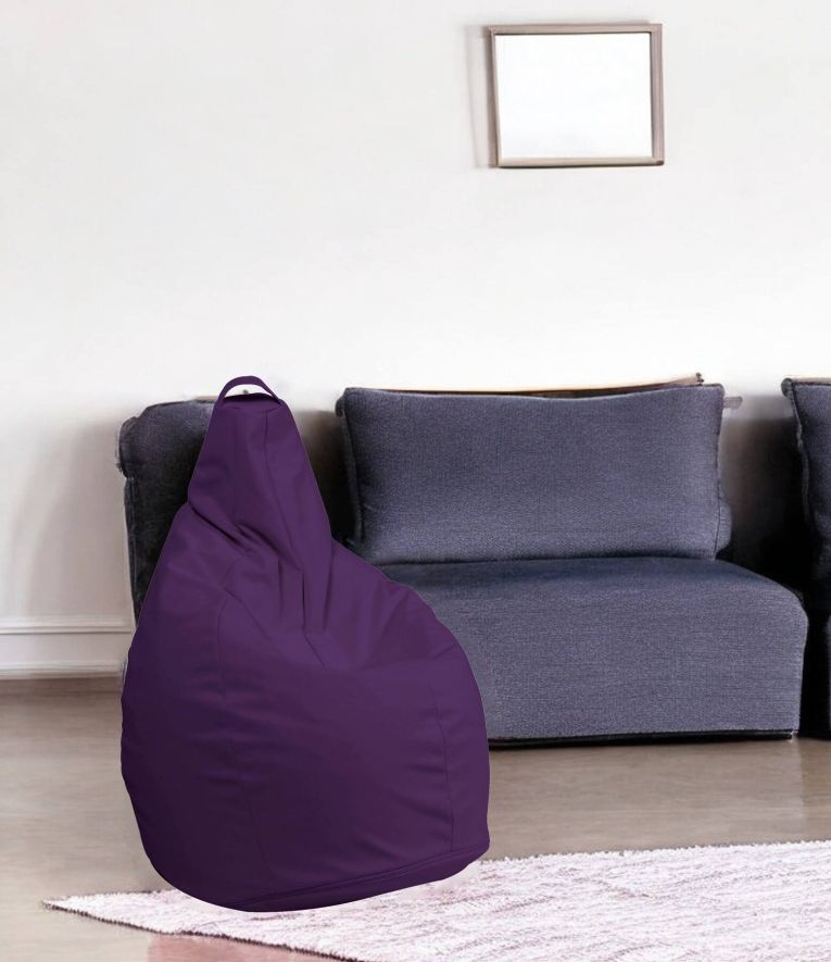 Pouf Abdog, Poltrona multiuso, Poltroncina sacco, Pouf poggiapiedi, Made in Italy, 90x90 h120 cm, Viola