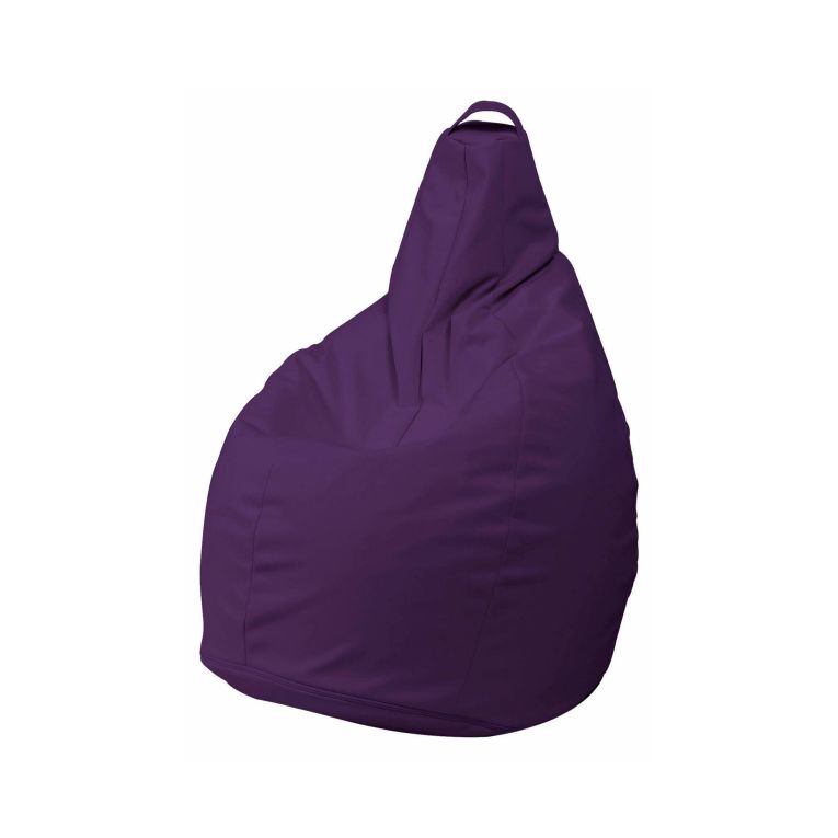 Pouf Abdog, Poltrona multiuso, Poltroncina sacco, Pouf poggiapiedi, Made in Italy, 90x90 h120 cm, Viola