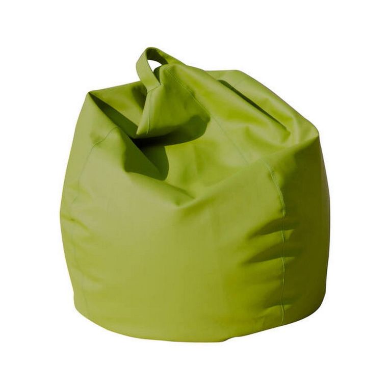Pouf Abisso, Poltrona multiuso, Poltroncina sacco, Pouf poggiapiedi, Made in Italy, 70x70 h110 cm, Verde