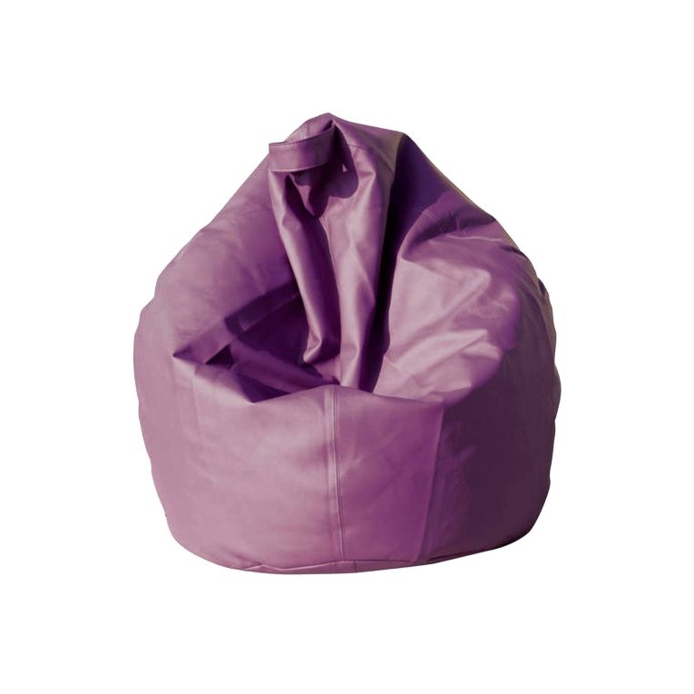 Pouf Abisso, Poltrona multiuso, Poltroncina sacco, Pouf poggiapiedi, Made in Italy, 70x70 h110 cm, Viola