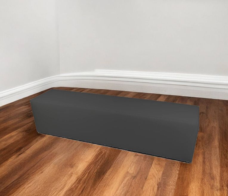 Pouf Abra, Poltrona multiuso, Poltroncina sacco, Pouf poggiapiedi, Made in Italy, 180x40 h42 cm, Grigio