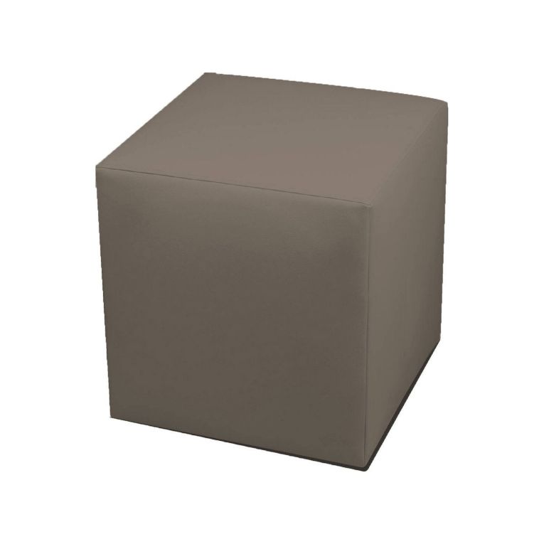 Pouf Acerbo, Poltrona multiuso, Poltroncina sacco, Pouf poggiapiedi, Made in Italy, 40x40 h42 cm, Tortora