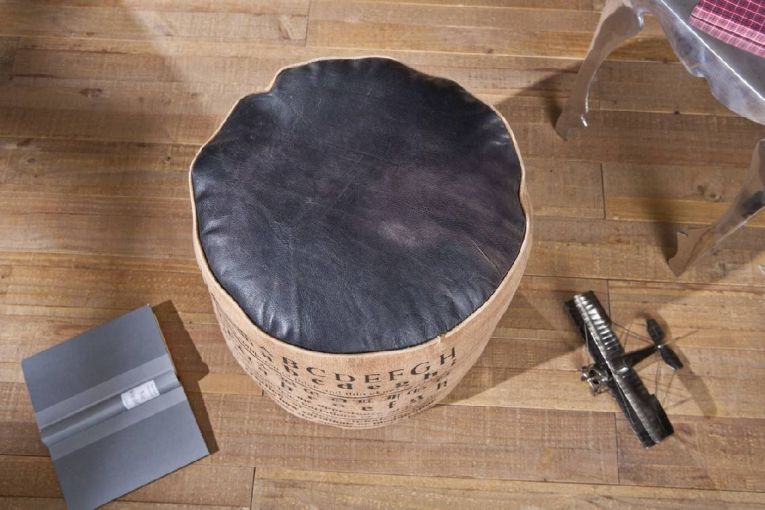 Pouf blu Materiale Struttura in Tessuto 40x40x45h cm, - Omegna
