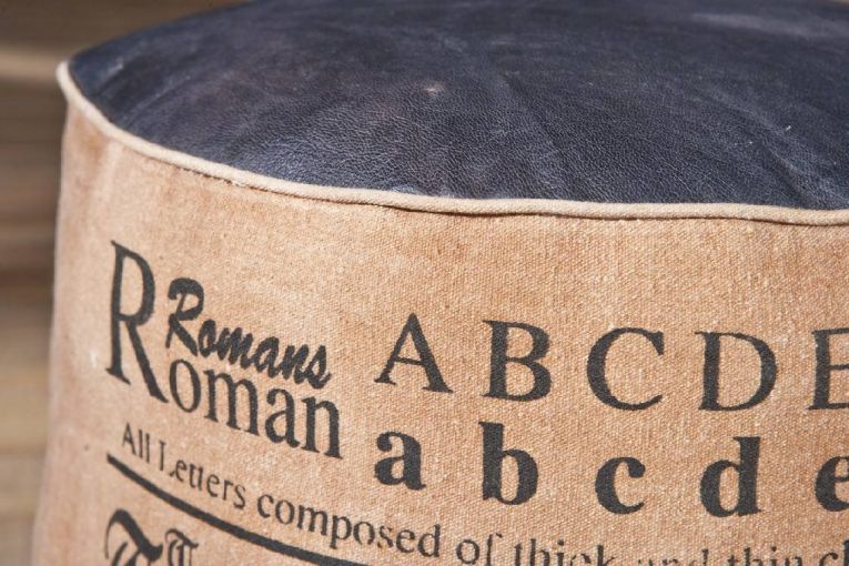 Pouf blu Materiale Struttura in Tessuto 40x40x45h cm, - Omegna