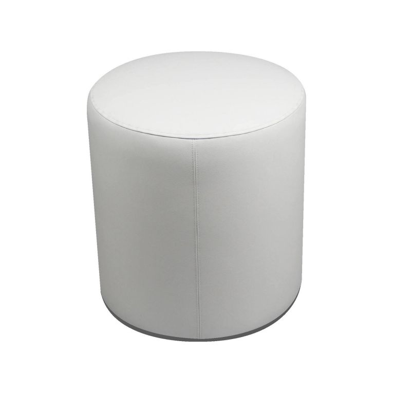 Pouf cilindrico bianco 40x40x42h cm - Lisboa