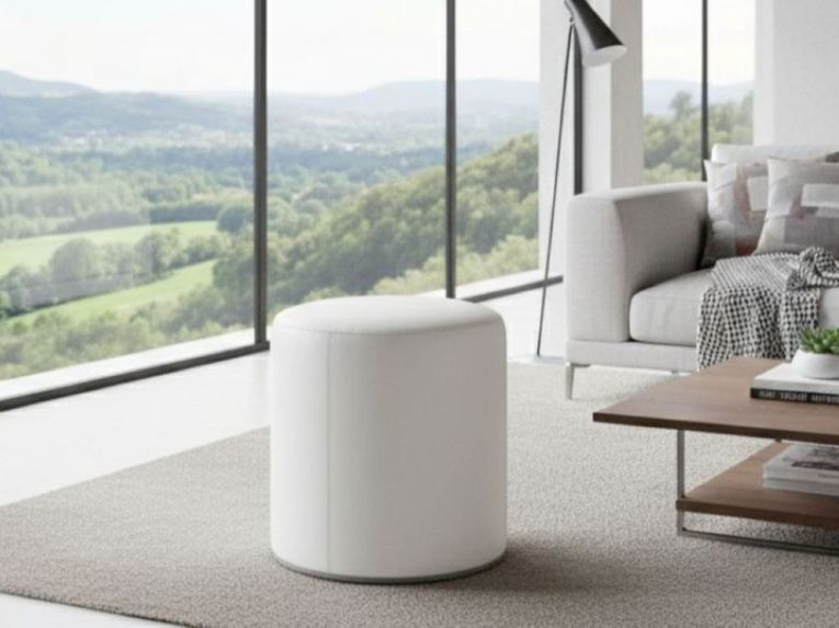 Pouf cilindrico bianco 40x40x42h cm - Lisboa