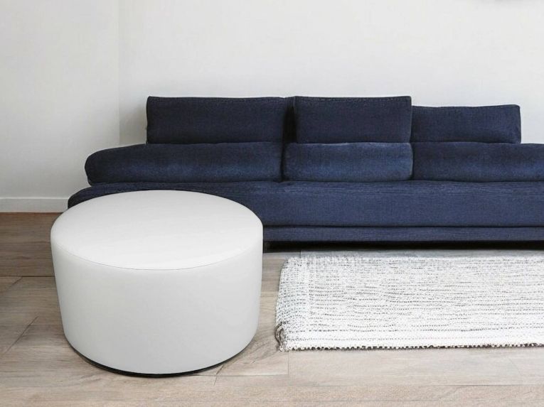 Pouf cilindrico bianco 79x79x42h cm - Anacapri
