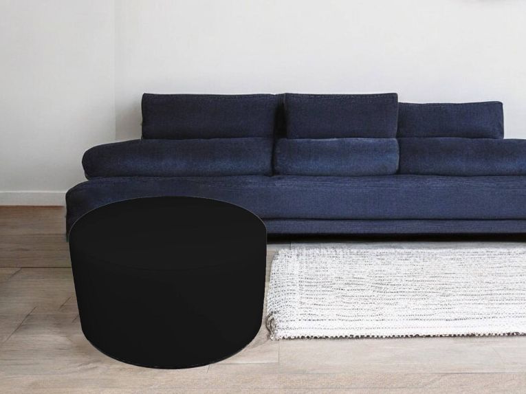 Pouf cilindrico nero 79x79x42h cm - Anacapri