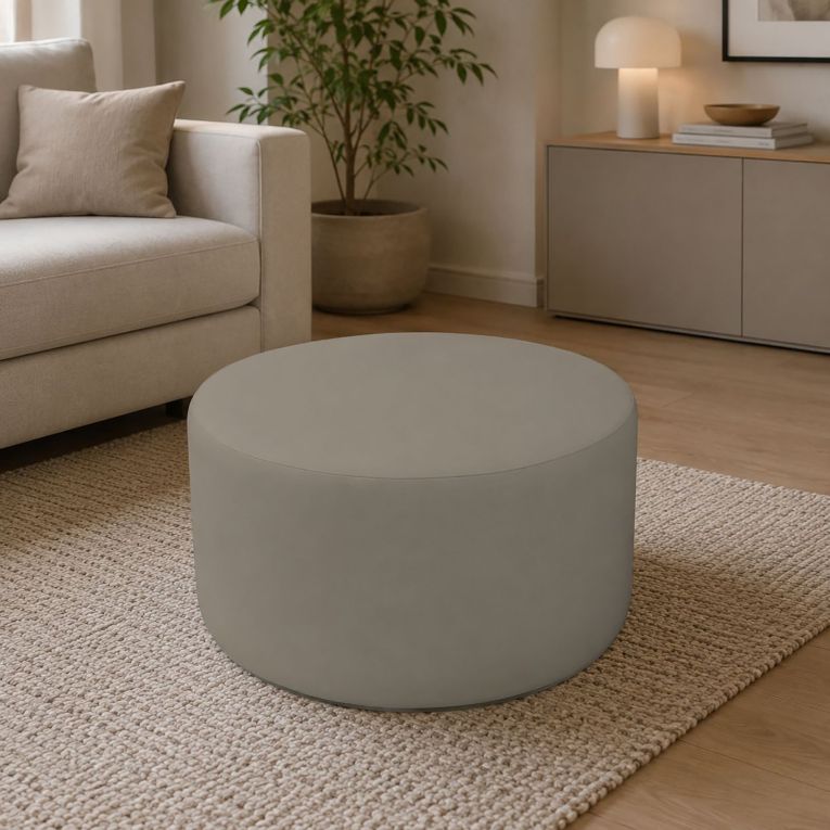 Pouf cilindrico tortora 79x79x42h cm - Anacapri