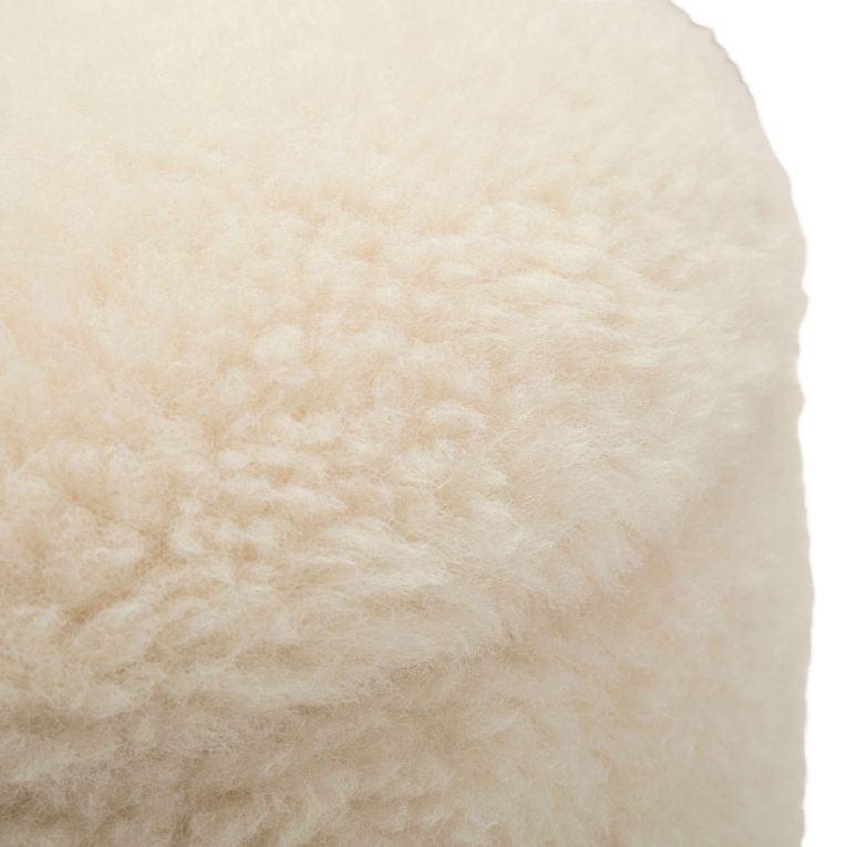 Pouf Contenitore Bianco Crema set da 2 Forma Rotondo 40x40x47h cm, Materiale Struttura in Tessuto - Luder