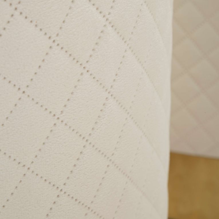 Pouf Contenitore Bianco oro Forma Rotondo Colore Struttura oro 60x60x80h cm, Materiale Struttura in Metallo - Skagen